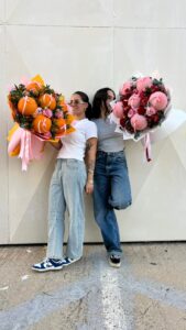 זר בלומה ורוד אדום